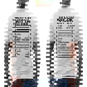 Turkey Gravy Ingredient Food List Thanksgiving Christmas Men's T-shirt Back Print - Monsterry