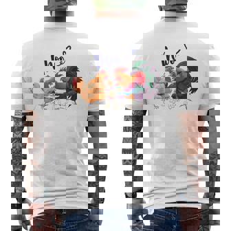 Turkey Moo Love Thanksgiving Appetizers Festive Humor Men's T-shirt Back Print - Monsterry