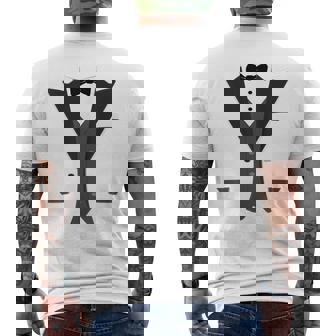 Tuxedo Halloween Wedding Groom Prom Costume Men's T-shirt Back Print - Monsterry