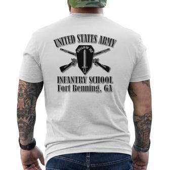 US Army Infantry School Front Men's T-shirt Back Print - Monsterry