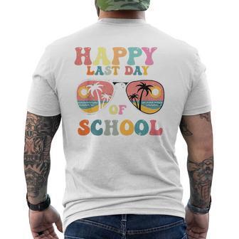 Vintage Happy Last Day Of School School Memories Men's T-shirt Back Print - Monsterry AU
