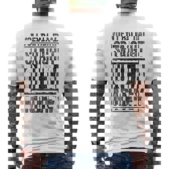 Volleyball Dad Straight Outta Money Volleyball Dad Men's T-shirt Back Print - Monsterry