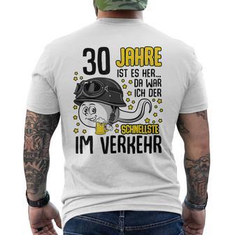 Vor 30 Jahren Der Fastest In Traffic 30Th Birthday Man T-Shirt mit Rückendruck - Geschenkecke