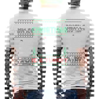 All I Want For Xmas Is A Turkey Ugly Christmas Sweater Men's T-shirt Back Print - Monsterry