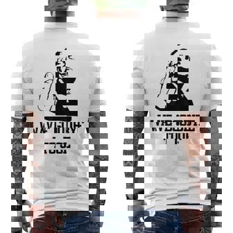 Wave Goodbye To Joe American Flag Men's T-shirt Back Print - Seseable