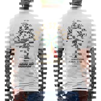 Wave Street Surf Shop Surfboard Logo Men's T-shirt Back Print | Mazezy