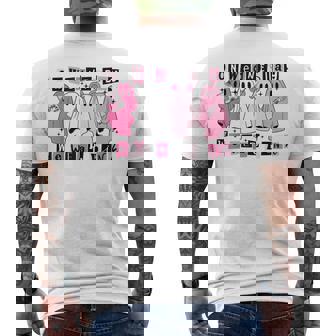 On Wednesday We Wear Cute Pink Ghost Halloween Men's T-shirt Back Print - Thegiftio