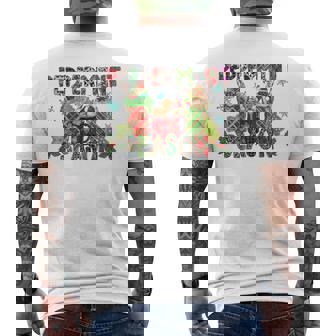 Western Leopard Peppermint Season Coffee Cups Christmas Men's Back Print T-Shirt - Monsterry
