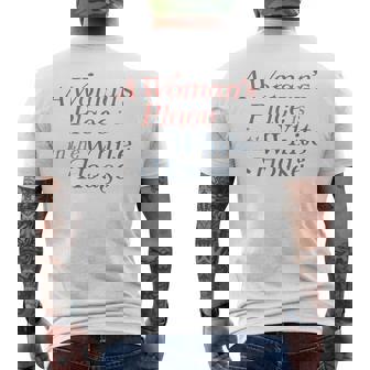 A Woman's Place Is In The White House Feminism President Men's T-shirt Back Print | Mazezy