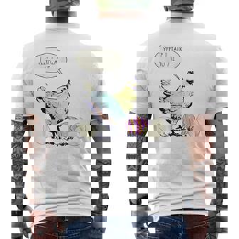 Yeep Talk To Me Hen Chicken Cute Humor Fun Men's Back Print T-Shirt - Monsterry