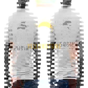 Yellowstone National Park Vintage Wild Bear Sunset Men's T-shirt Back Print - Thegiftio UK