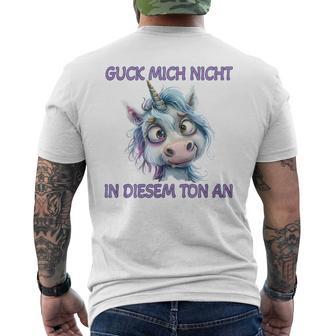 Zerzaustes Einhorn T-Shirt mit Rückendruck - Geschenkecke