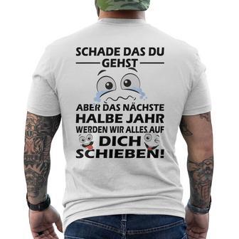 Zum Farewell Schade Das Du Gehst Work Colleagues T-Shirt mit Rückendruck - Geschenkecke