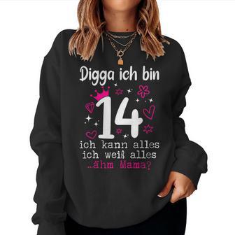 14Th Birthday Girl Digga Ich Bin 14 Jahre Nager Sweatshirt Frauen - Geschenkecke