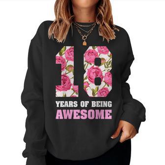 18 Year Old Girls 18Th Birthday Girl Born In 2006 Women Sweatshirt - Thegiftio UK
