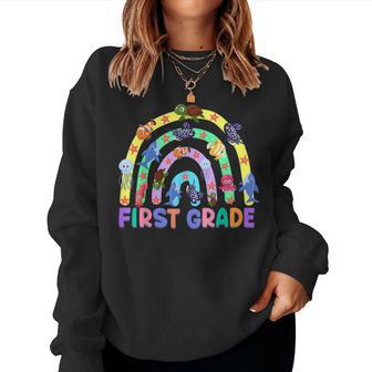 1St Grade Teacher Rainbow Ocean Animal First Grade Women Sweatshirt - Thegiftio UK