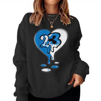 23 Drip Heart Military Blue 4S Matching For Women Women Sweatshirt - Thegiftio UK