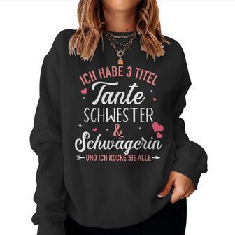 3 Title Aunt Sister And Sister Law And Rock All Sweatshirt Frauen - Seseable