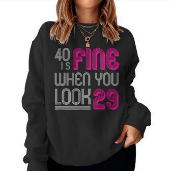 40Th Birthday For Her Age 40 Year Old Mom 1982 Women Sweatshirt - Thegiftio UK