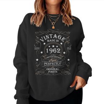 62Nd Birthday Retro Limited Edition Man Woman Vintage 1962 Women Sweatshirt - Thegiftio UK