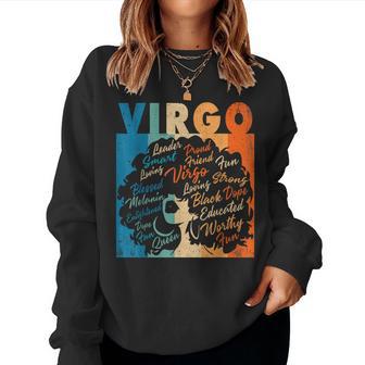 African American Zodiac Birthday Virgo Girl Women Sweatshirt - Thegiftio UK