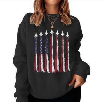 Air Force American Usa Flag 4Th Of July Patriotic Women Women Sweatshirt - Thegiftio UK