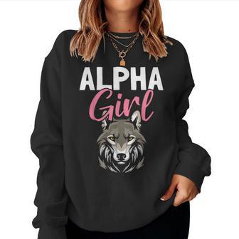 Alpha Girl Female Alpha Wolf Sweatshirt Frauen - Geschenkecke