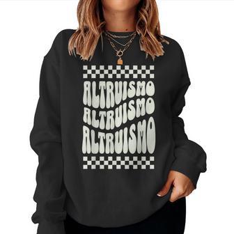 Altruismo Retro Groovy Social Psychology Lover Women Sweatshirt - Thegiftio UK