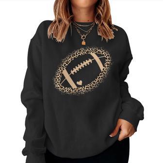 American Football Leopard Print Girls Football Lover Women Sweatshirt - Thegiftio UK