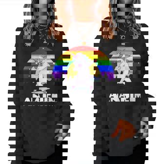 Anaheim California Lgbtq Gay Pride Rainbow Women Sweatshirt - Monsterry