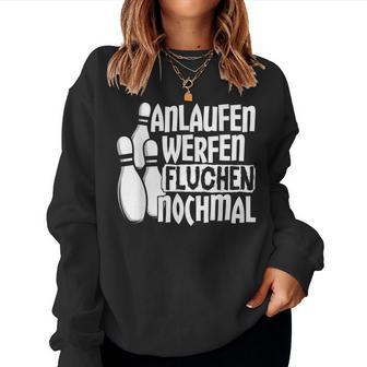 Anlauf Werfen Swearing Nomal Slogan Bowling Sweatshirt Frauen - Geschenkecke