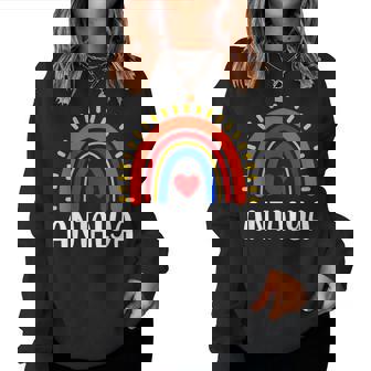 Antalya Turkey Rainbow Heart For Women Women Sweatshirt - Monsterry