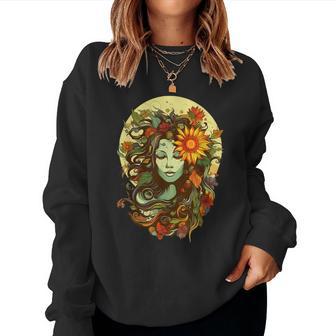 Artistic Representation Of Mother Nature Women Sweatshirt - Thegiftio UK