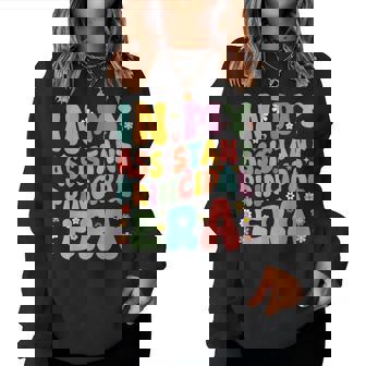 In My Assistant Principal Era Ap Saying Groovy Women Sweatshirt - Seseable
