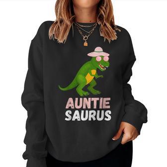 Auntiesaurus Best Auntie Ever Dinosaur Auntie T-Rex Aunt Women Sweatshirt - Thegiftio UK