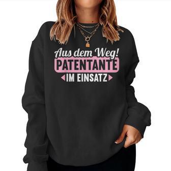 Aus Dem Weg Patentante Im Einatz Patenkind Baby Godmother S Sweatshirt Frauen - Geschenkecke