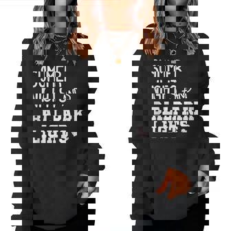 Baseball Mom & Dad Summer Nights And Ballpark Lights Women Sweatshirt - Monsterry