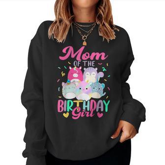 Birthday Girl Squish Squad Mallow Mom Of The Birthday Girl Women Sweatshirt | Seseable UK