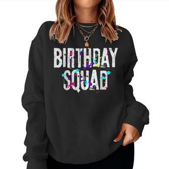 Birthday Squad Paint Splatter For Boys Girls Men Women Sweatshirt - Thegiftio UK