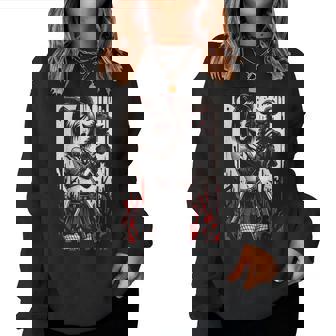 Black Goat Demon Alt Goth Girl Red Satanism Devil Occult Women Sweatshirt - Thegiftio UK