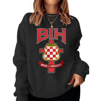 Bog I Hrvati Croatia Flag Idea For Christians Sweatshirt Frauen - Geschenkecke