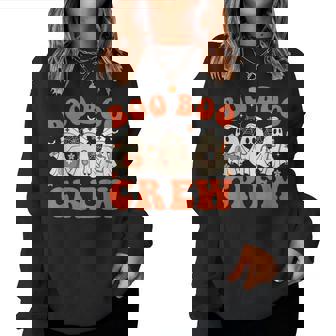 Boo Boo Crew Nurse Ghost Scrub Top Nursing Halloween Costume Women Sweatshirt | Mazezy