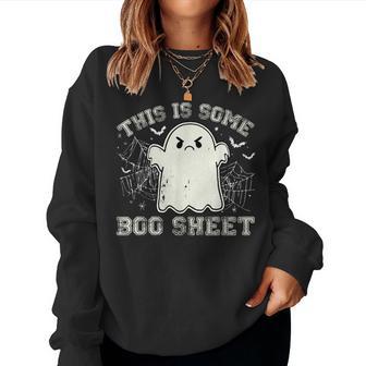 This Is Some Boo Sheet Ghost Retro Halloween For Women Women Sweatshirt - Thegiftio UK
