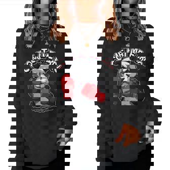 Boxing Animal Panda Come At Me Bro Boxer Sports Humor Women Sweatshirt - Monsterry