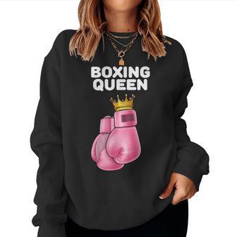 Boxing Queen Boxing Girls Boxer Boxing Women Sweatshirt - Thegiftio UK