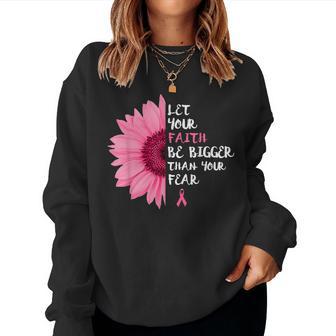 Breast Cancer Awareness Month Flower Pink Ribbon Women Women Sweatshirt - Thegiftio UK