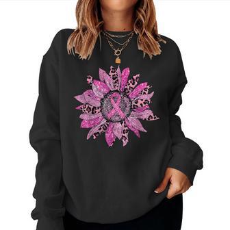 Breast Cancer Awareness Sunflower Pink Girls Warrior Women Sweatshirt - Thegiftio UK