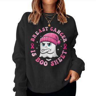Breast Cancer Is Boo Sheet Retro Halloween Ghost Women Women Sweatshirt - Thegiftio UK