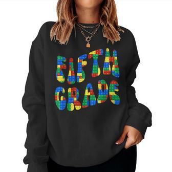 Building Bricks Fifth Grade 5 Boys Teacher Master Builder Women Sweatshirt - Thegiftio UK