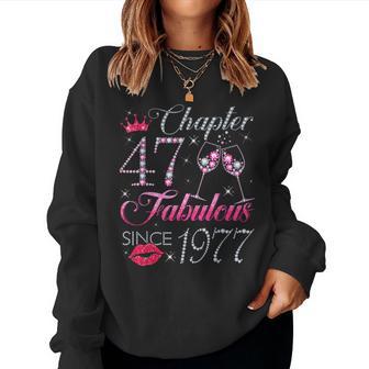 Chapter 47 Fabulous Since 1977 47Th Birthday For Women Women Sweatshirt - Thegiftio UK